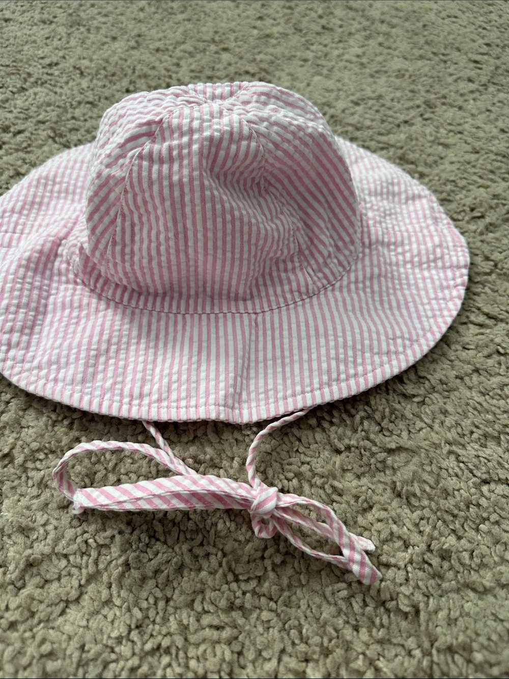 Baby Girl Sun Hats - Pink and Blue Striped Bucket Hats